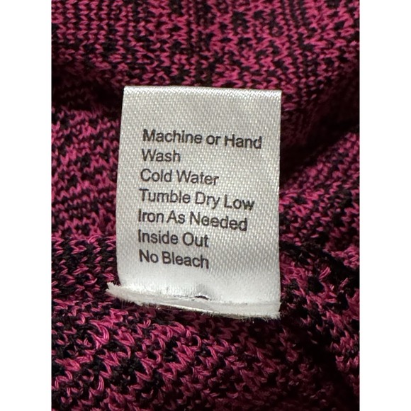 Ming Wang Women's M Black Pink Open Front Cardigan Jacket Knit - Picture 11 of 11